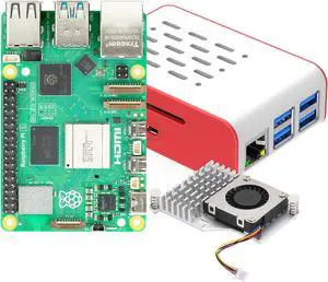 iRasptek Basic kit for Raspberry Pi 5 RAM 4GB with Case and Active Cooler
