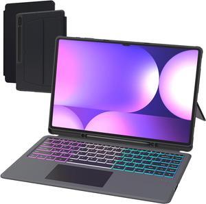 for Samsung Galaxy Tab S9 Ultra/S8 Ultra/S10 Ultra 14.6" Keyboard Case: 7 Colors Backlit Keyboard with Trackpad | Smart Touchpad Magnetic Detachable Keyboard Cover for 14.6 inch Tab S10 Ultra/S9 Ultra
