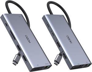 6 in 1 +11 in 1 USB C Docking Station Dual Monitor for Laptop