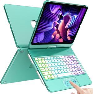 Keyboard Case for iPad Pro 11 inch, Case with Keyboard for iPad Air 5th 4th Generation - Touch Trackpad -10 Color Backlight -360deg Protective with Pencil Holder for iPad Pro 11 inch 3rd /2nd/1st Gen