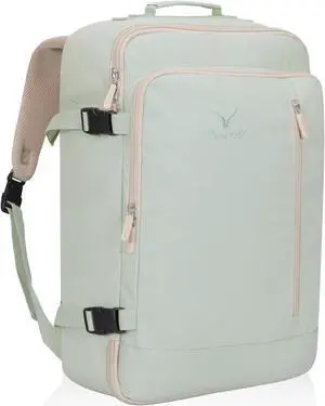 Hynes Eagle Carry on Backpack 38L Large Travel Backpack for Women Flight Approved Weekender Bag Laptop Backpack Men 15 inches Mint Green