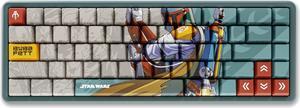 Star Wars Boba Fett PBT Dye Sub Keycaps for Mechanical Gaming Keyboards, Cherry MX Switches, Custom Side Print, ANSI ISO Support, US Layout - Officially Licensed