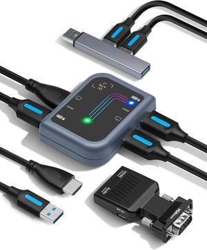 IT-Guy.IO ServerConnect Pro Portable Server Management Tool: USB Crash Cart Adapter - 1920 x 1200 - Portable Laptop USB 2.0 to KVM Console - Datacenter Server Monitor Mouse and Keyboard to USB