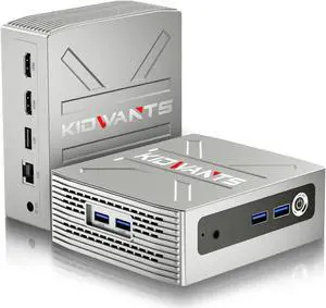 kidwants KG1 Mini PC, N4000(up to 2.6GHz) Mini Desktop Computer with 8GB RAM 128GB M.2 SSD, USB3.0,4k HDMI, BT5.0,WiFi 5, Gigabit Port for Business and Office (Sliver)