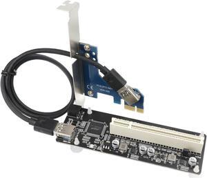 Trotwei Blue PCIe to PCI Adapter Card,PCI Express x1 to PCI Converter,PCI-e Extender Card for Desktop External Capture Card Sound Card Expansion, LTD18
