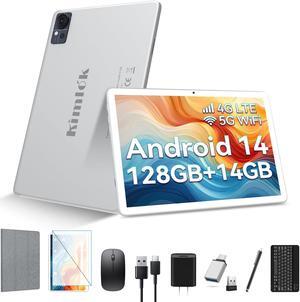 Tablet 10 inch Android 14 Tablet 2025 Latest Octa-Core Tablet, Dual 4G Cellular Tablet with 128GB+14GB+1TB Expand, 5G WiFi Android Tablet with Keyboard, 8000mAh, GPS, 13+8MP Camera, Full HD Display