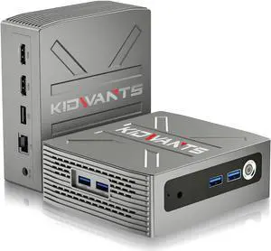 kidwants KG1 Mini PC N4000(up to 2.6GHz), Mini Computer 8GB LPDDR4 RAM/128GB eMMC, Mini Desktop Computer Support 4K Dual Display, WiFi 5, BT 5.0, and USB 3.0 (Grey)