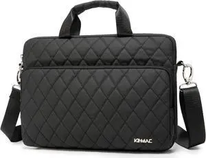 Kinmac 360 Degree Laptop Bag Full Cushioned Laptop Shoulder Bag For LG Gram 16 inch and 15.6 inch-16 inch Laptop (Black)