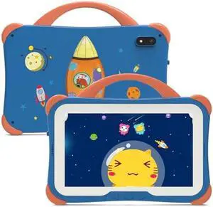 weelikeit 2025 Kids Tablet, 7 inch Toddler Tablet for Kids 64GB Kids Edition Android Tablet with Parental Control, WiFi, GMS, Dual Camera, Educational Games Preinstalled, for Kids Ages 3-14 (Blue)