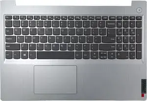 Wzqrps Replacement for Lenovo IdeaPad 3 15IML05 15IIL05 15ADA06 15ARE05 Laptop Upper Case Palmrest Non-Backlit Keyboard Touchpad Assembly Part 5CB1D03689 5CB0X57476 5CB0X57656 Silver
