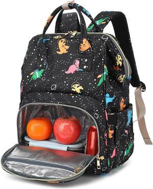 Xunteny Dinosaur Lunch Backpack Laptop Backpack for Women, Girls School Backpack College Bookbags Travel Backpack