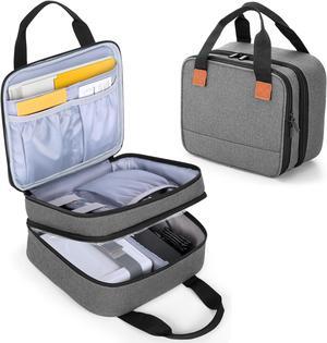 LUXJA Photo Printer Case Compatible with KODAK Dock Plus, Photo Printer Bag with Accessory Pockets, Gray