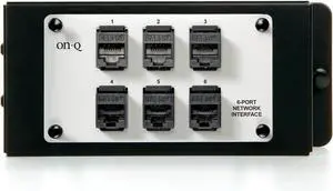 Legrand - OnQ 6 Port Module, Wifi Module with RJ45 Jacks for Simple Line Reconfiguration, Network Interface Module Supports Punchdown Termination of up to 6 CAT 5e Cable Runs, AC1000