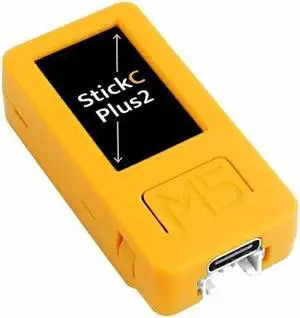 M5Stack Official M5StickC PLUS2 - ESP32 V3 Mini IoT Development Kit - Built in 200mAh Battery, Yellow