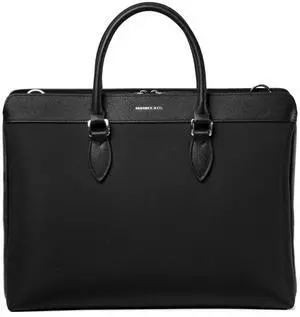 Maverick & Co. Alpha Leather-Trimmed Briefcase (Black)