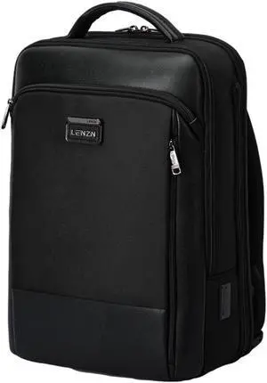 LENZN Laptop Business Backpack for Men & Women, Work Backpack Fits 15.6 Inch Laptop, Travel Bagpack with USB Charging Port, Anti-Theft Pocket, Durable Nylon, Computer Bookbag with Multiple Pockets