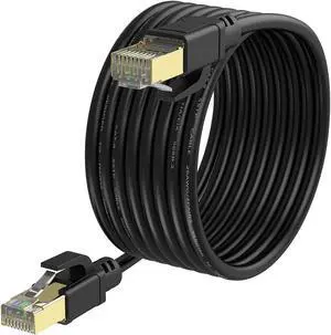 YixGH Cat8 Ethernet Cable 150ft, Internet Network Cord, 40Gbps 2000Mhz LAN Wires, High Speed SSTP LAN Cables with Gold Plated RJ45 Connector for Router, Modem, Gaming, Xbox (150ft)