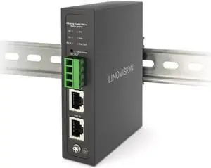 Linovision Industrial Gigabit 90W POE++ Splitter with IEEE802.3bt PoE and DC 5/9/12/24V Output, Din Rail Mounting, Power Supply for PTZ Cameras, Access Control Systems