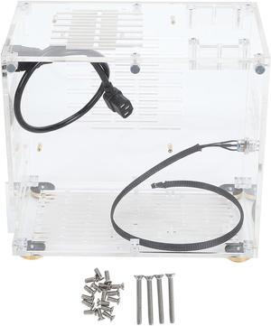 Mini ITX Computer Case, 360 Degree Open Mini ITX Cube Gaming Computer Case Chassis, Acrylic Side Transparent Heat Dissipation DIY Gaming Desktop Computer Chassis