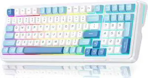 MCHOSE K99 98% Wireless Mechanical Keyboard, Tri-Mode Connection, Compact Gaming Keyboard with Six-Layer Padding Gasket, RGB Backlit,Hot Swappable Custom Keyboard for Mac/PC