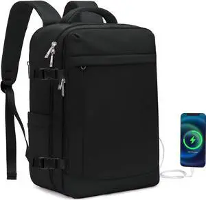 Lossga for Spirit Airlines Personal Item Bag 18x14x8 Inches Travel Bag Mens Travel Backpack for Women Fit Up to 17 inch laptop Backpack With Usb Charging Port Carry on Flight Approved