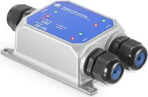 MokerLink IP67 Outdoor 3 Port Gigabit PoE Extender, IEEE 802.3 af/at/bt PoE Repeater 90W, 10/100/1000Mbps, 1 PoE in 2 PoE Out, Wall Mount Metal Waterproof POE Passthrough Switch