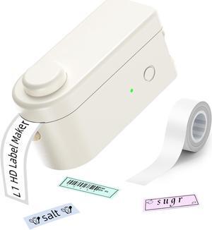 Makeid L1 HD Label Maker Machine with Tape - Portable & Rechargeable Label Makers Compatible with 9/12/16mm Waterproof Tape - Mini Bluetooth Labeler for Organizing Office Home School - 300DPI