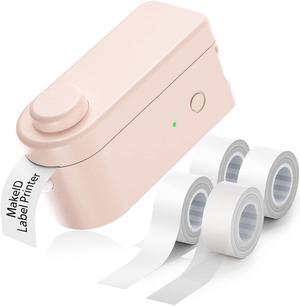 Makeid L1 Label Maker Machine with 4 Tapes - Portable & Rechargeable Label Makers Compatible with 9/12/16mm Waterproof Tape - Mini Bluetooth Labeler for Organizing Office Home School
