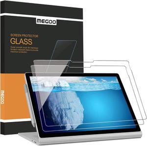 Megoo Surface Book 3 Screen Protector 15", Tempered Glass/HD Clear/ 9H Hardness, Also for Microsoft Surface Book 2 15 inch ( 2 pack)