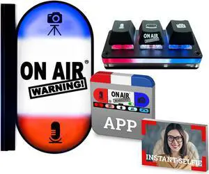 MuteKit - Mute Button, Busy Light for Cam, Mic & in-Meeting Status. Requires Free Software Download. Customize Colors. All-Mute Button, Secure Mute, Works with Zoom, Teams Meet, Webex, etc., Mac & PC