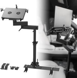 MELIPRON Vehicle Laptop Mount for Truck Car Van Universal Laptop Stand Holder with 3 Types Mounting Brackets for Front Passenger Seat