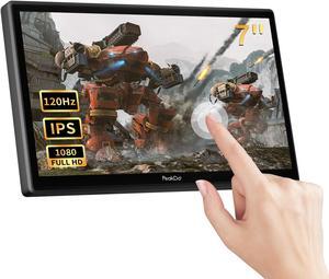 PeakDo 7 inch Portable Touchscreen, Mini 1080P 120Hz USB C HDMI Monitor, Ultra Thin Lightweight IPS LCD Display Second Screen for Gaming, Working, PS5, Xbox, Switch, Laptop, PC