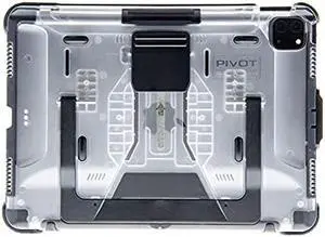 PIVOT A20A Atlas Robust Tablet Case - Fits iPad Air 4th gen & iPad Pro 11 in (1st - 3rd gen) - 360 Degree Protection - for Professional Pilots, General Aviation - Black/Clear