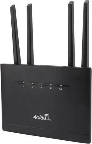 Unlocked 4G LTE Modem Router, 300Mbps Mobile Hotspot SIM Card Slot, 5dBi High Gain Antennas, 4G LTE Router for Home Office (US Plug)