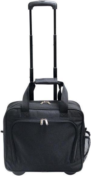 Preferred Nation Rolling Laptop Computer Case Wheeled Trolley Bag Fits 15.4" Laptop | TSA Approved Carry On, Locking Handles Skate Wheels. Black