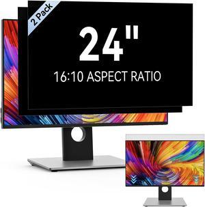 [2-Pack] 24 Inch Computer Privacy Screen Filter for 16:10 Widescreen Monitor, Removable Eye Protection Anti Glare Blue Light Filter Privacy Shield, Anti Spy Screen Protector Film 24 In