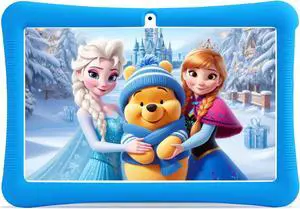 niuniutab Kids Tablet, 10 inch Android 13 Tablet for Kids with Educational Games, (6+10) GB RAM 128GB ROM, Parental Control, HD IPS, GMS Certified, WiFi, EVA Shockproof Case(Blue)