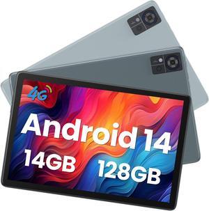 2025 Latest Android 14 Tablet 4G Cellular, 5G WIFI Tablet 14GB RAM(8GB+6GB)+128GB ROM+1TB Expandable, Tablet 10.1 Inch Incell Screen, 2 in 1 Tablet Octa-Core 7000mAh Battery, Bluetooth/GPS/13MP+8MP