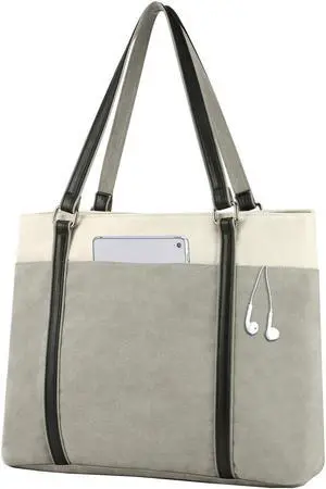Women's Work Bag with Laptop Compartment Zipper Pockets Teacher Totes Purse