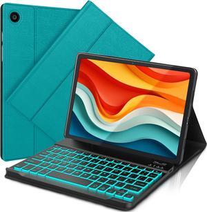 Keyboard Case for Samsung Galaxy Tab A8 10.5 inch 2022, 7 Colors Backlit & Magnetic Detachable Bluetooth Keyboard, Slim Soft Folio Tablet Cover Case for Tab A8 SM-X200/X205/X207, Auto Sleep/Wake Up