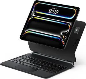 runelk Keyboard Case for iPad Pro 11-inch (M4) 2024, Auto-Connect Design & No Charging Required, Magic-Style Magnetic Keyboard Case with Multi-Touch Trackpad, Compatible with iPad Pro 11(5th Gen)