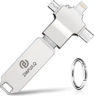 Photo Stick 128GB-Auto-Secure-Backup-USB-Flash-Drive-Saver-Memory-Stick-Photo-Finder for Phone/iPhone/iPad/Android/PC-4-in-1-Thumb-Drive-External-Storage for All Devices,Backup Photos,Videos,Contacts