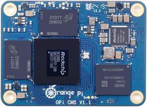 Orange Pi CM5 16GB RAM with 32GB EMMC LPDDR4 Rockchip RK3588S AI Accelerator 6TOPS, Compute Module 5 WiFi Bluetooth BLE(CM5 Tablet Floor Support) Single Board Computer