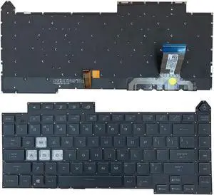 Siakoocty Laptop Replacement US Layout Colorful Backlight Keyboard for Asus Rog Strix G15 G513 G513Q G513QM G513QY G513RC G513RM G513RW G513QR G513QE G513IM G513IE G513IC 0KBR0-4810US00