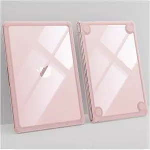 Soonjet for MacBook Air 13.6 inch Case M4 M3 M2 2025 2024-2022, Model A3240 A3113 A2681 [Profi ShockBumper] [Military Drop Protection] Hard Shell Cover for MacBook Air 13 inch Case- Crystal Pink