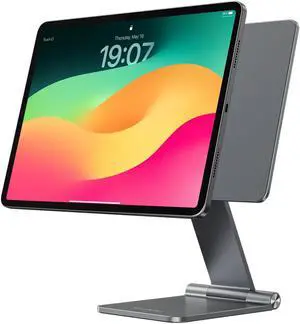 KU XIU Foldable Magnetic Stand Only for iPad Pro 13 M4 2024, Premium Aluminum Alloy iPad Stand for Desk, 360deg Rotating Adjustable Tablet Holder Mount for iPad Pro 13 inch M4 for Working & Drawing