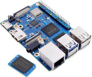 Orange Pi 3B 8G RK3566 with 256GB eMMC Module Quad Core 64 Bit Single Board Computer, 1.8 GHz Frequency WiFi Bluetooth Run Orange Pi OS, Android, Debian, Ubuntu, OpenHarmony (Pi 3B 8GB+256GB eMMC)