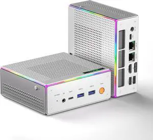 Trycoo Mini PC AMD Ryzen 7 8845HS 32GB(Dual Channel) DDR5 512GB PCIe4.0 SSD AMD Radeon 660M Mini Computers Support Four Screen Display WiFi6 BT5.2 Type-C USB4.0 2.5G Mini Desktop Computers