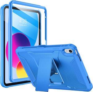 Soke Case for iPad 11th Generation 11-inch (A16) 2025, iPad 10th Generation 10.9-inch 2022, with Built-in Screen Protector and Kickstand, Rugged Full Body Protective Cover - Blue