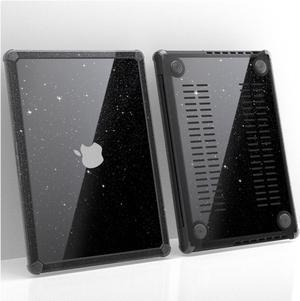 Soonjet for MacBook Pro 14 inch Case 2025 2024-2021 M4 M3 M2 M1 Pro/Max [Glitter ShockBumper] [Military Drop Protection] Hard Shell Cover Laptop - Black